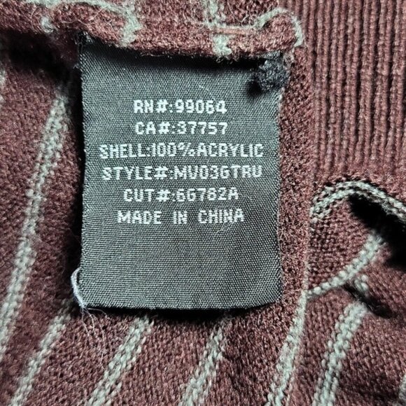 Billabong Men's Sweater Size L V-neck Knitted Striped Preppy - Picture 5 of 6